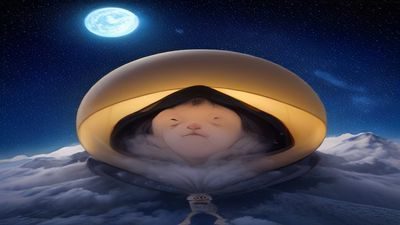 综艺专区封面，明星嘉宾在舞台上欢乐互动，灯光绚烂
